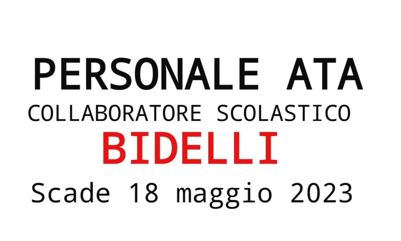 Ufficio Scolastico Regionale Bando ATA per BIDELLI, ecco la domanda e
