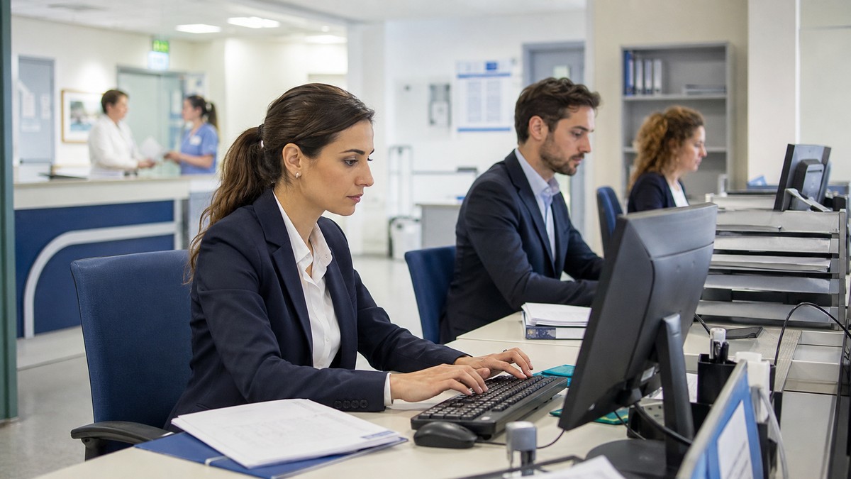 Impiegata al PC lavora in ospedale 