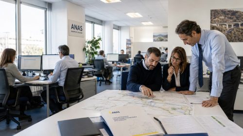 Impiegati Anas in ufficio