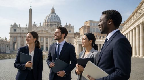 Ragazzi impiegati al vaticano