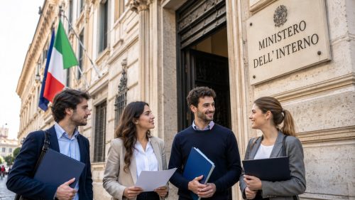 Esterno ministero interno giovani diplomati