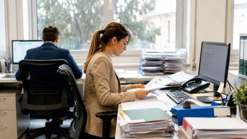 Addetta protocollo in ufficio