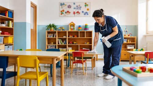 Ausiliario asilo nido al lavoro