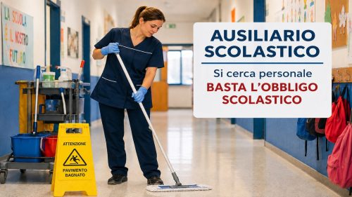 Ausiliario scolastico al lavoro