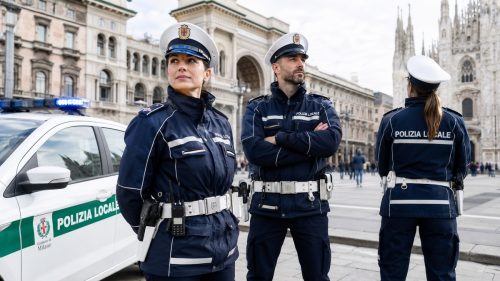 Agenti di polizia locale al lavoro
