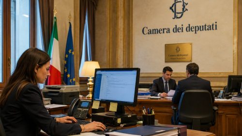 Impiegati al lavoro presso Camera dei deputati