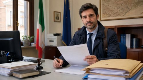 Messo notificatore in ufficio comunale