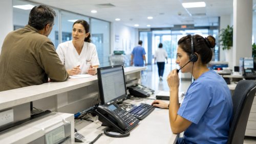 Addetta portineria e centralino in ospedale