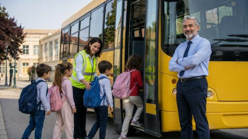 Autisti ed accompagnatori scuolabus