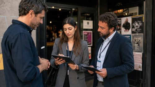 Accertatori SIAE al lavoro