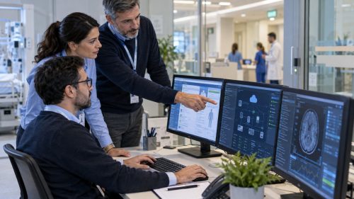 Impiegati informatici in ospedale