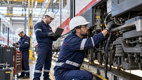 Operai in ferrovie dello stato