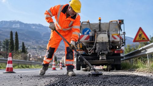 Cantoniere al lavoro