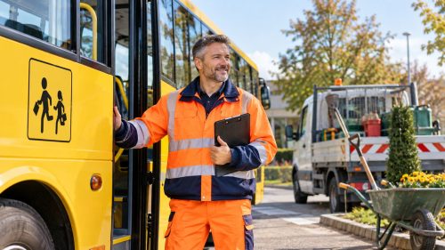 Operaio cantoniere al lavoro